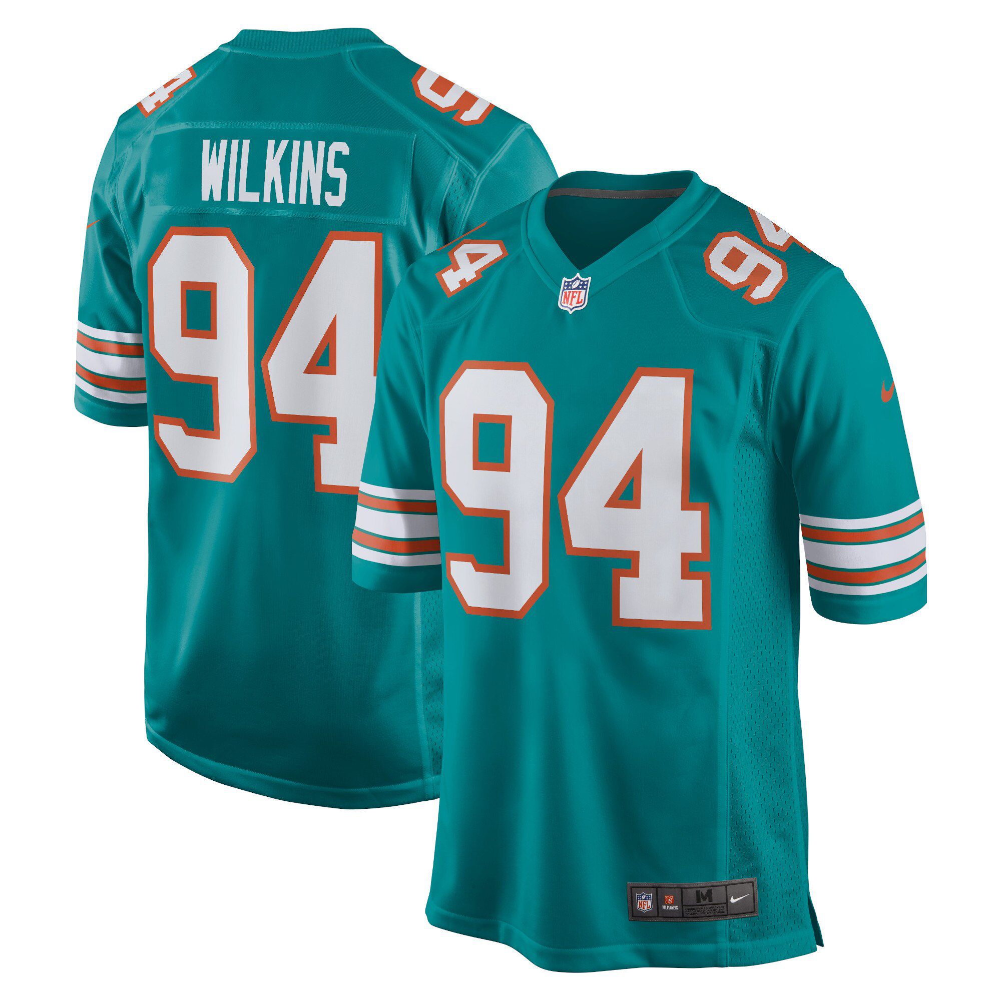 Men Miami Dolphins 94 Christian Wilkins Nike Green Alternate Game NFL Jersey